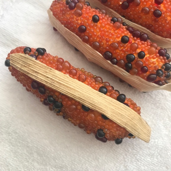 Mini Beaded Corn on The Cob Bowl Fillers Thanksgiving Table Scatter Decor 6pc 4" - Picture 4 of 6